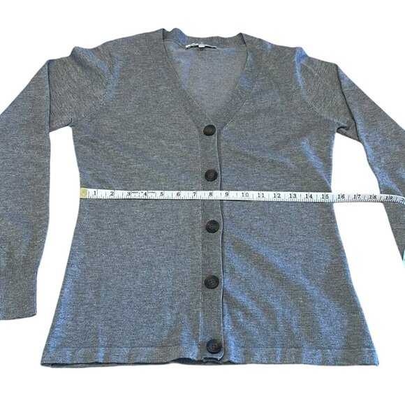 NWOT SAN FRANSISCO Womens Gray Cardigan Size XS Button Down Long Sleeve V-Neck - Picture 12 of 13